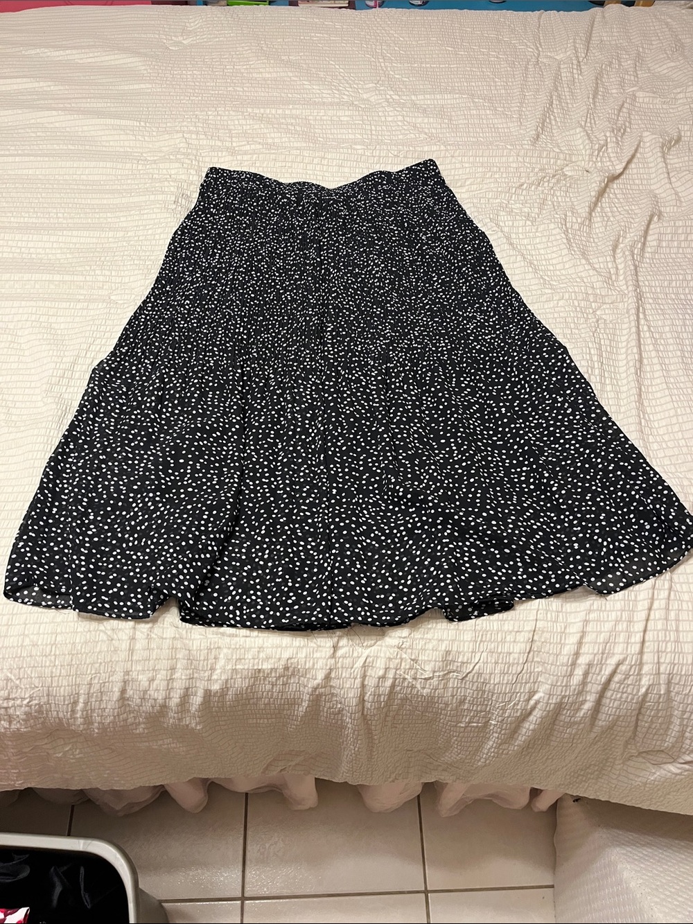 WD.NY Black Polka Dot Skater Skirt